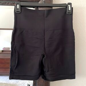Curves N Combatboots Ribbed Scrunch Shorts